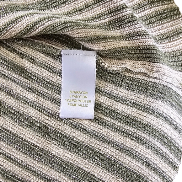 House of Harlow 1960 Revolve Y2K Metallic Green Striped Cardigan Fairy Small - Picture 7 of 10